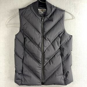 Athleta Vest Women XX-Small XXS Black Puffer Quilted Goose Down Outdoor‎ Hiking